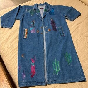 Sunbelt Blue Denim Jacket with Colorful Embroidery